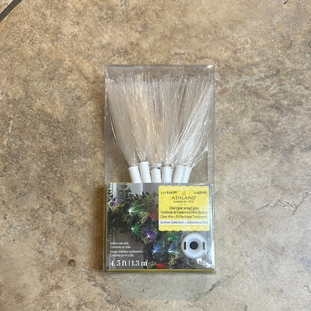 Ashland Fiber Optic Wreath String Light Sprays- Multicolor